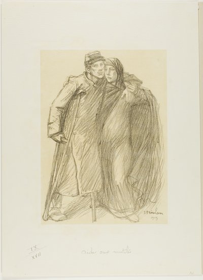 Hjälper de sårade av Théophile Alexandre Pierre Steinlen