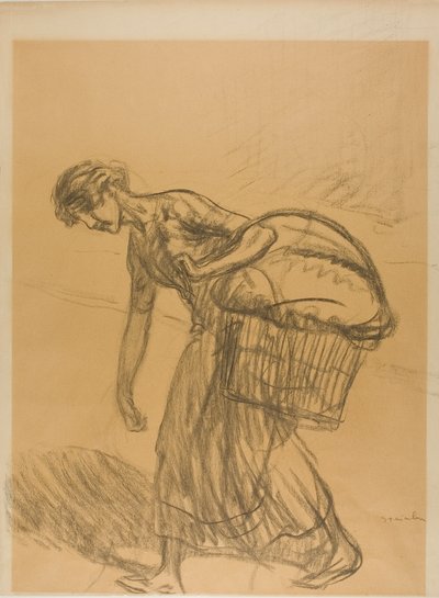 Tvätterska av Théophile Alexandre Pierre Steinlen