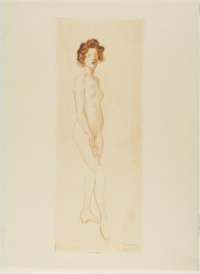 Modell stående av Théophile Alexandre Pierre Steinlen