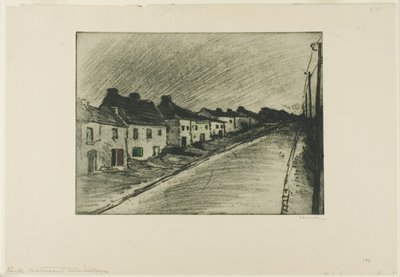Väg genom en by av Théophile Alexandre Pierre Steinlen