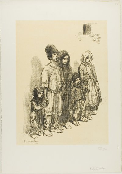 Serbiska barn av Théophile Alexandre Pierre Steinlen