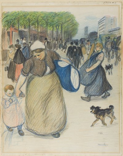 Gatuscen av Théophile Alexandre Pierre Steinlen