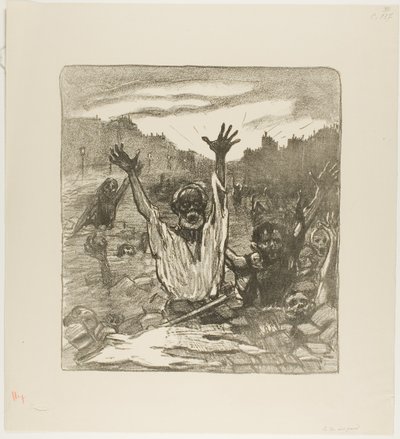 Gatorna ropar! av Théophile Alexandre Pierre Steinlen