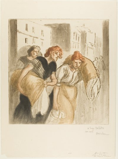 Återkomsten från tvätten av Théophile Alexandre Pierre Steinlen