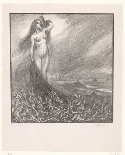 Hyllning till Zola Hommage à Zola (titel på objekt) av Théophile Alexandre Steinlen (signed by artist)