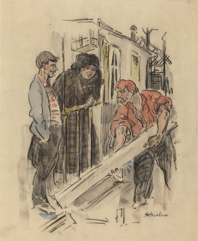 Skvaller, sent 1800-tidigt 1900-tal. av Théophile Alexandre Steinlen