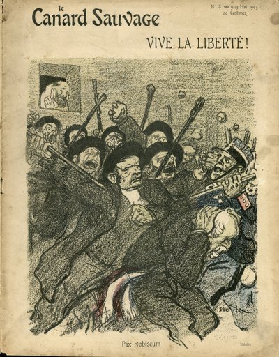 Illustration av Steinlen (1859-1923) för omslaget till Vildanden av Théophile Alexandre Steinlen