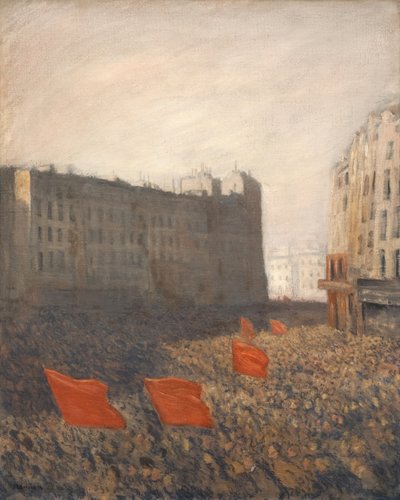 Populär demonstration, ca. 1903. av Théophile Alexandre Steinlen