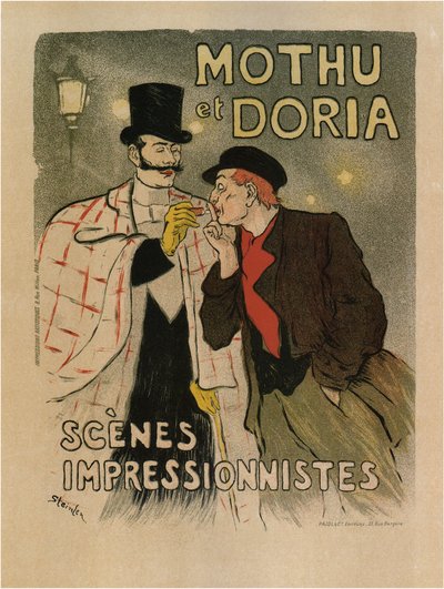 Mothu och Doria. Impressionistiska scener, 1893 av Théophile Alexandre Steinlen