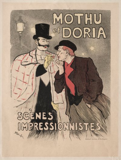 Mothu och Doria - impressionistiska scener, 1893. av Théophile Alexandre Steinlen