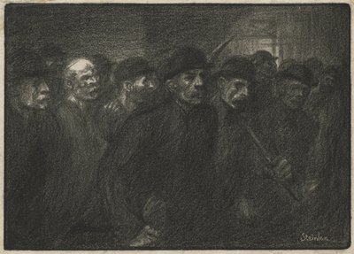 Arbetare lämnar fabriken av Théophile Alexandre Steinlen