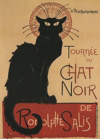 Black Cat Tour, 1896 av Théophile Alexandre Steinlen