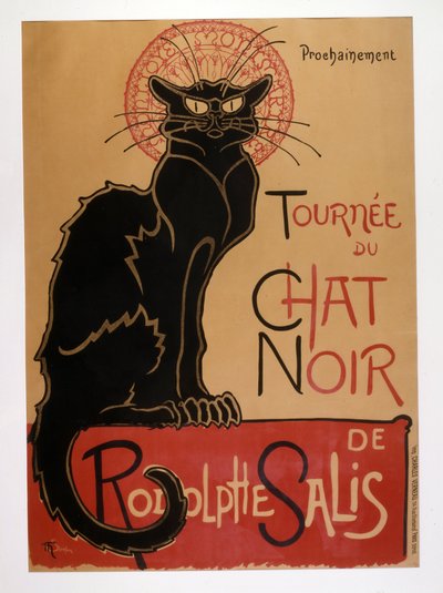Rundtur i Rodolphe Salis Chat Noir av Théophile Alexandre Steinlen