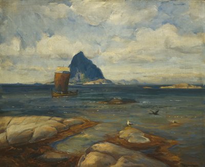 Sommardag, Roest (målning) av Thorolf Holmboe