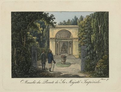 Monument till föräldrarna i Pavlovsk Park, 1810-talet. av Thurner