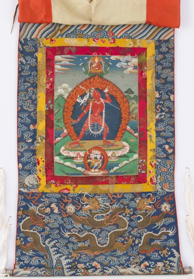 Dakini, 1800-talsmålning, 1800- och 1700-tals textilbårder av Tibetan School
