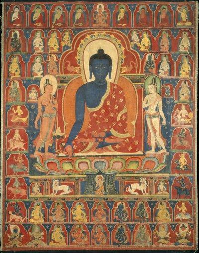 Målad banderoll av Tibetan School