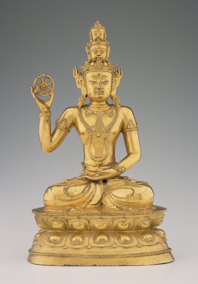 Vajrasattvadhatu Lokesvara (förgylld kopparlegering) av Tibetan School