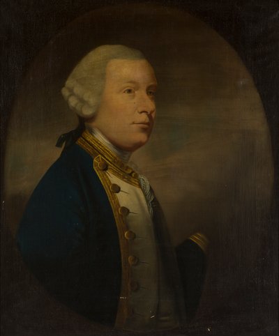Halvlångt porträtt av amiral Robert Duff av Fetteresso (olja på duk) av Tilly (manner of) Kettle