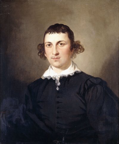 Porträtt av en gentleman, förmodligen Mr. Lyte, i Black Van Dyke-dräkt, 1769 av Tilly Kettle