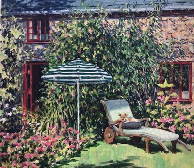 Under the Parasol 2021 (olja på duk) av Tilly Willis