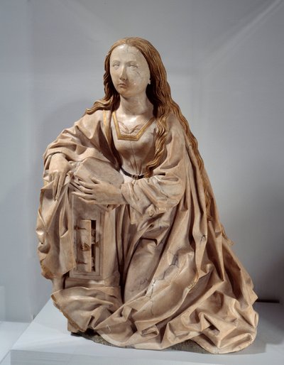 Bebådelsens jungfru. Marmorskulptur med polykroma toppar av Tilman Riemenschneider (1460-1531), sent 1400-tal. Paris, Louvren av Tilman Riemenschneider