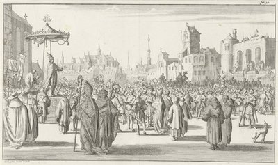 Påven Urban II predikar det första korståget, 1683 av Timotheus Ten Hoorn