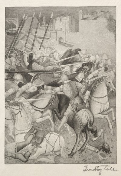 Gamla italienska mästare: Slaget vid St. Efesos mot hedningarna på Sardinien, 1888-1892. av Timothy Cole