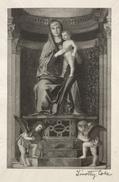 Gamla italienska mästare: Madonna och barn, 1888-1892. av Timothy Cole