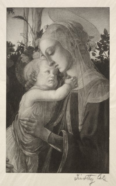 Gamla italienska mästare: Madonna och barn, 1890. av Timothy Cole