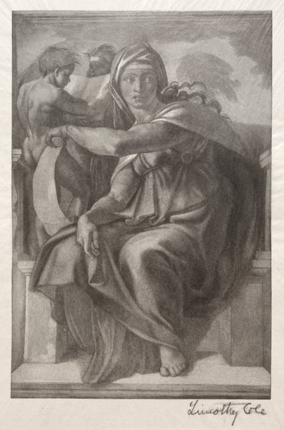 Gamla italienska mästare: The Delphian Sibyl, 1890. av Timothy Cole