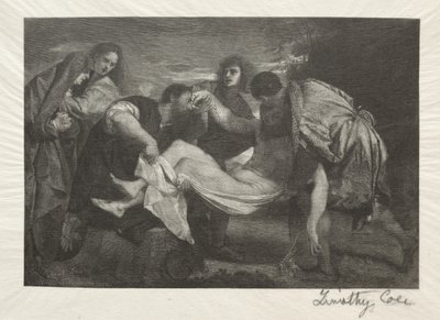 Old Italian Masters: The Entombment, 1889. av Timothy Cole