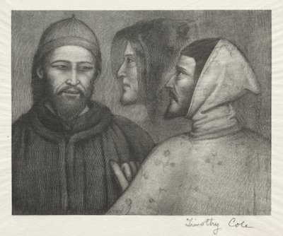 Gamla italienska mästare: tre huvuden, 1885. av Timothy Cole