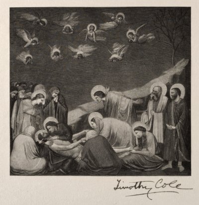 Gravläggningen, 1887. av Timothy Cole