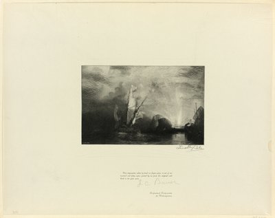 Ulysses hånar Polyphemus, från Old English Masters av Timothy Cole