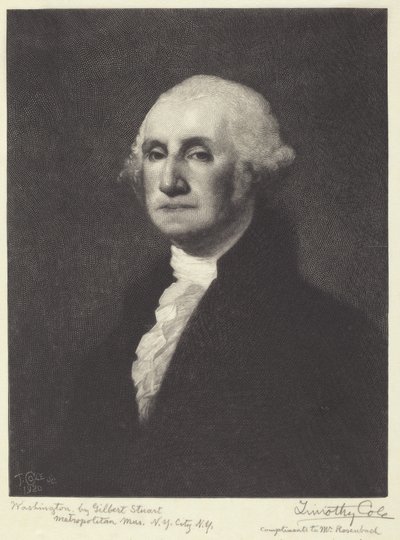 Washington av Timothy Cole after Gilbert Stuart