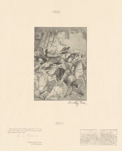 Slaget vid Saint Efesius av Timothy Cole after Spinello Aretino