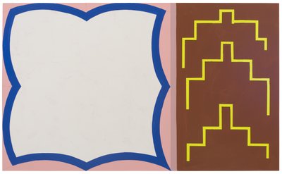 Westerly, 2023 (latex på upphittad panel) av Timothy Gierschick II