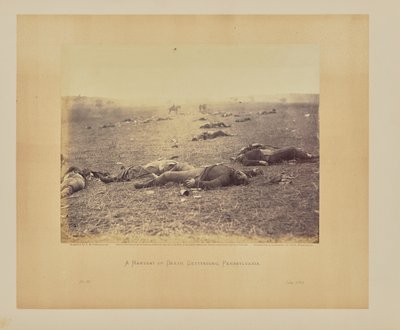 En skörd av död, Gettysburg, Pennsylvania av Timothy H. OSullivan