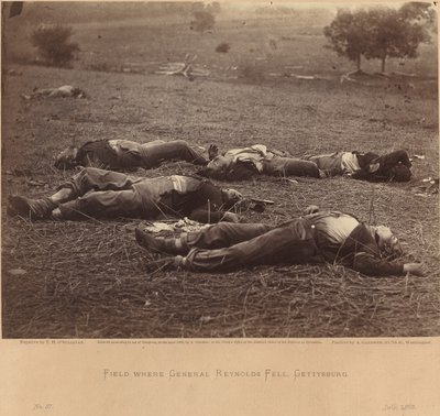 Fält där general Reynolds föll, Gettysburg, 5 juli 1863 av Timothy H. O