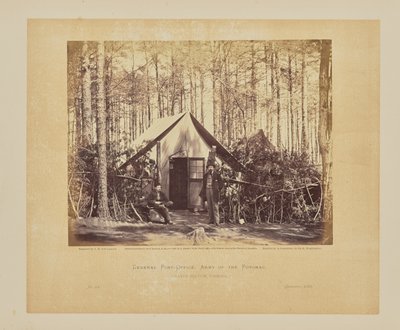 Generalpostkontoret, Potomacs armé, Brandy Station, Virginia av Timothy H. OSullivan
