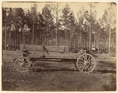 [Vagn med avlång låda som möjligen transporterar gevär eller bössor] av Timothy H. O