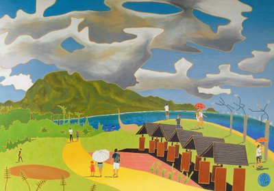 Vägen hem, Taitung, 2014, olja på duk av Timothy Nathan Joel