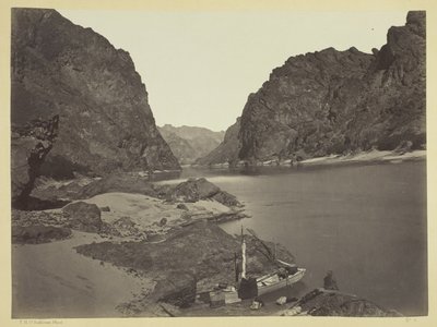 Black Cañon, Coloradofloden, vy ovanför från Camp 7 av Timothy O