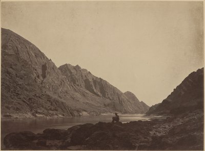 Iceberg Canyon, Coloradofloden, utsikt ovanför,1871 (foto) av Timothy O