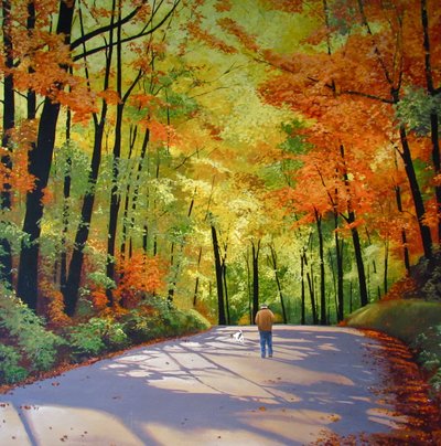 Walking Together, 2017 (akryl på duk) av Tina Palmer