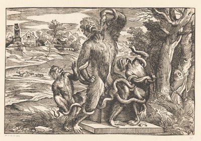 Karikatyr på Laocoöngruppen av Titiaan