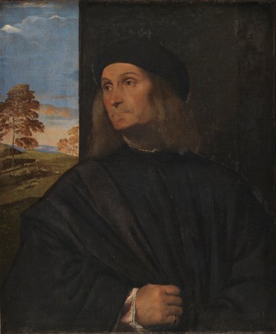 Porträtt av den venetianske målaren Giovanni Bellini? av Tiziano Vecelli