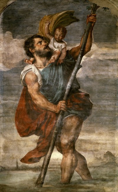 Sankt Christopher av Titian (c.1488 1576)