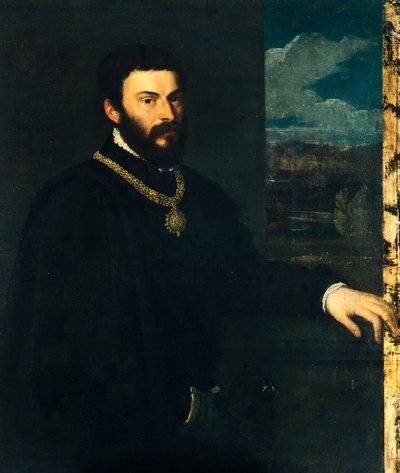 Greve Antonio Porcia och Brugnega av Titian (c.1488 1576)